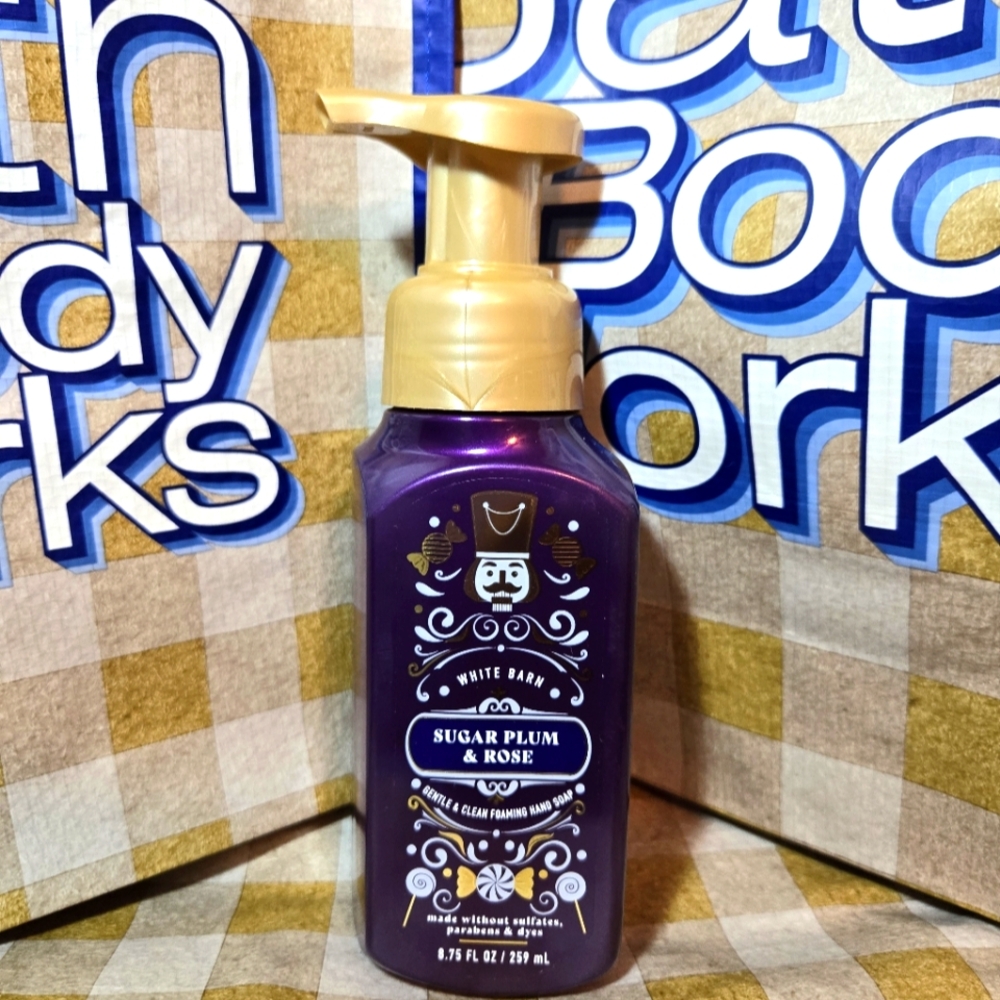 Sugar PLUM Rose Foaming Handsoap + BBW Small Tote Bag